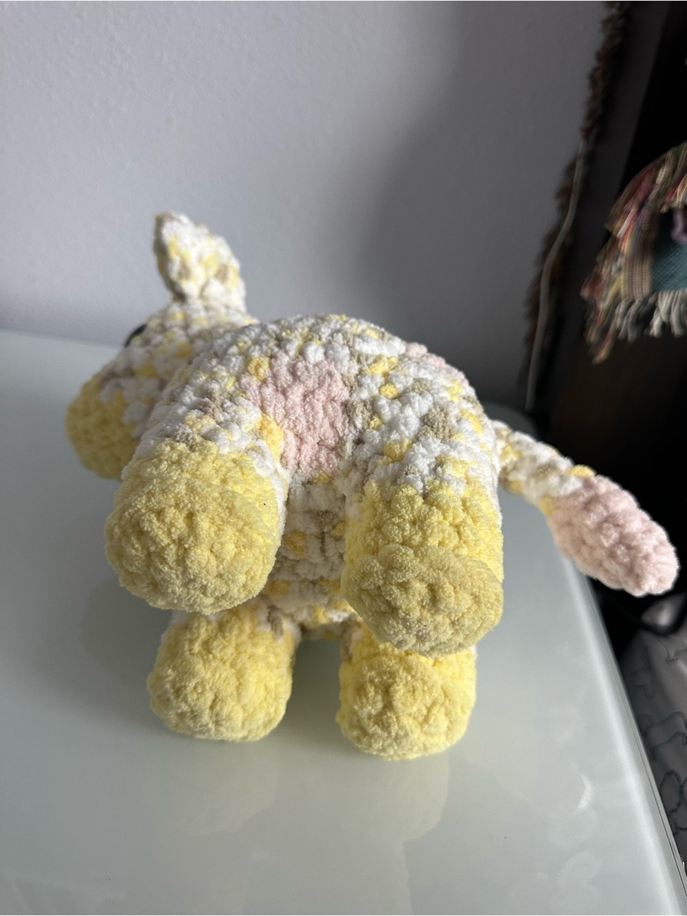 Handmade Crochet Cow Plushie - Picture 7 of 8